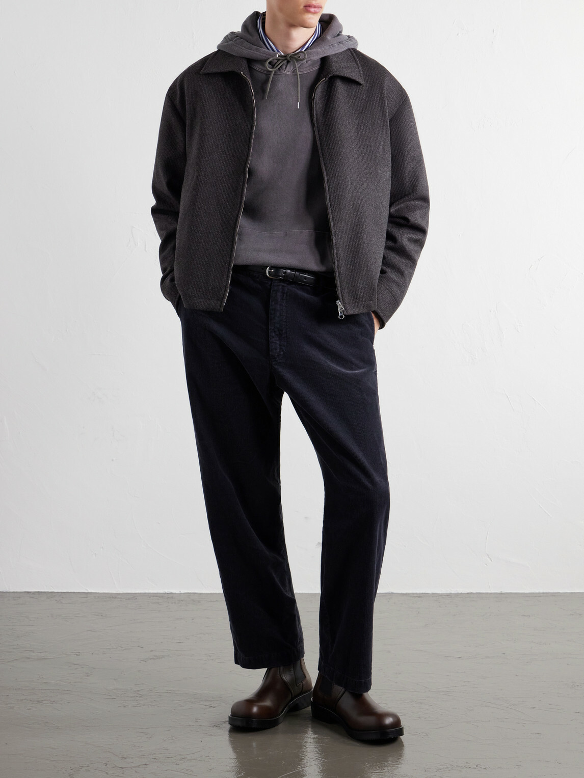 Neighborhood - Straight-Leg Cotton-Blend Corduroy Trousers - Black