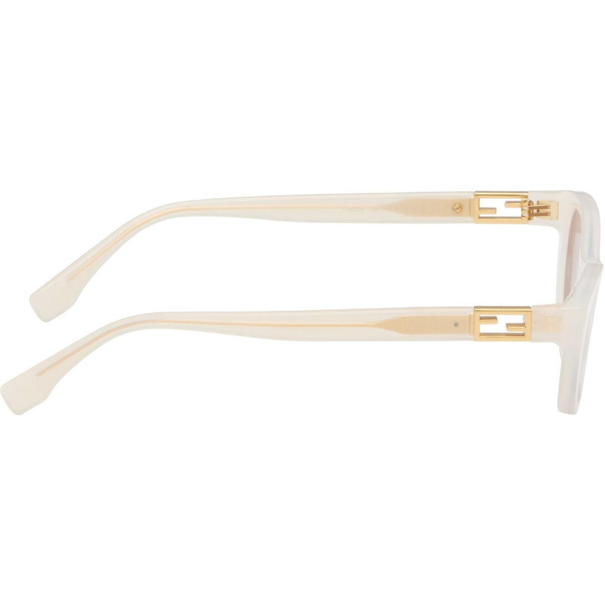 Fendi White Baguette Sunglasses