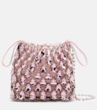 Self-Portrait Mini embellished chainmail clutch