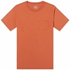 RRL Men's Pocket T-Shirt in Orange