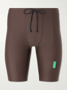 DISTRICT VISION - Maurten Slim-Fit 9'' Recycled Stretch Running Shorts - Brown
