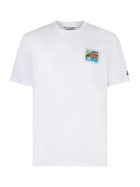 MC2 Saint Barth Man Cotton T-shirt With Ibiza Postcard Front And Back Print | Alessandro Enriquez Special Edition