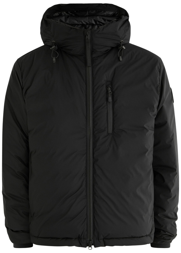 Photo: Canada Goose Lodge Hooded Ripstop Shell Jacket Black
