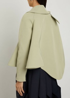 A.W.A.K.E Mode Asymmetric Gabardine Trench Jacket Khaki