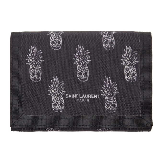 Photo: Saint Laurent Black Pineapple Print Wallet