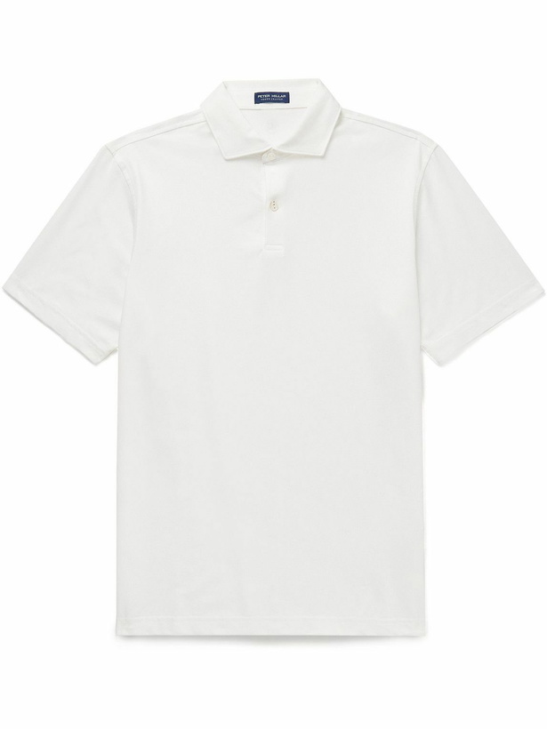Photo: Peter Millar - Albatross Pima Cotton-Blend Piqué Polo Shirt - White
