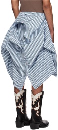 Meryll Rogge Green & White Striped Shorts