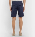 Brunello Cucinelli - Linen and Cotton-Blend Twill Cargo Shorts - Men - Navy