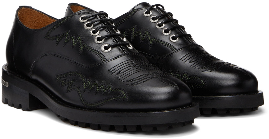 Toga Virilis Black Leather Oxfords Toga Virilis