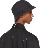 MCQ Black Nylon Ripstop Bucket Hat