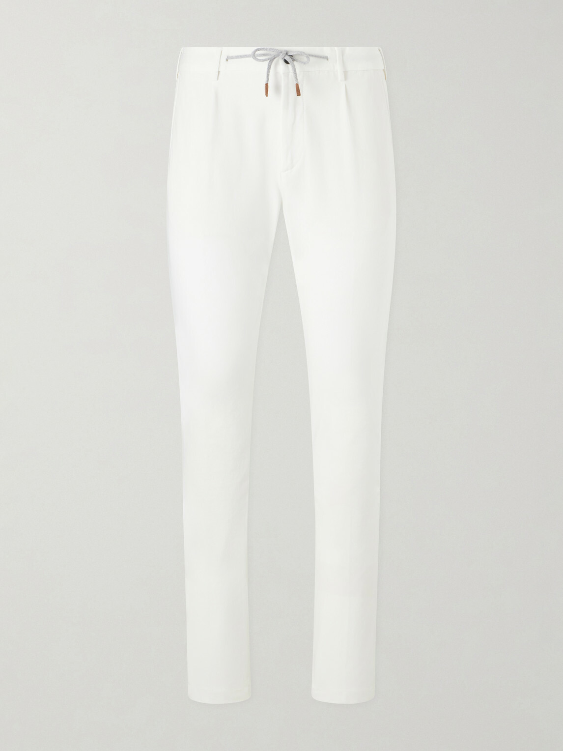 Eleventy - Straight-Leg Cotton-Blend Trousers - White