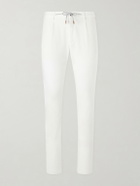 Eleventy - Straight-Leg Cotton-Blend Trousers - White
