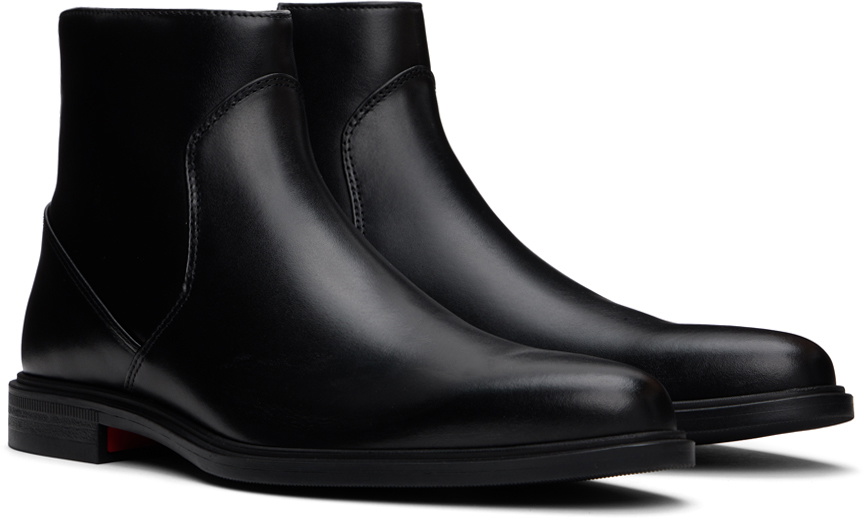 Hugo Black Leather Chelsea Boots