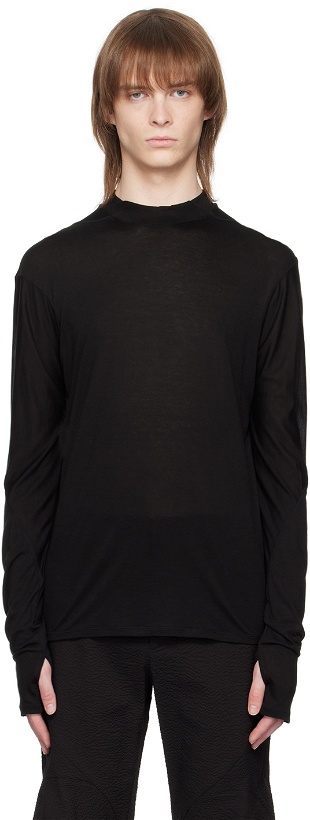 Photo: Post Archive Faction (PAF) Black Paneled Long Sleeve T-Shirt