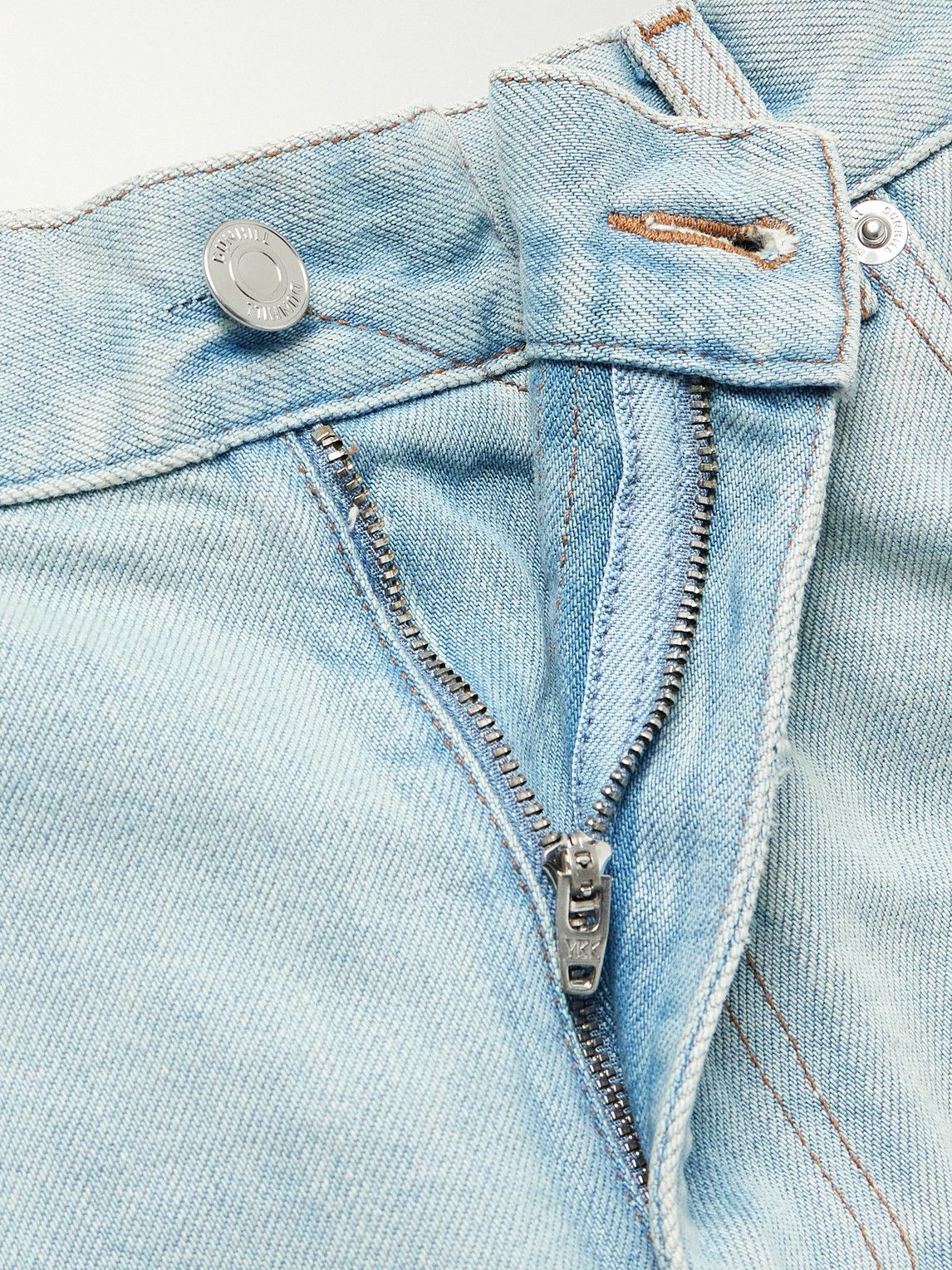 Dunhill - Slim-Fit Straight-Leg Cotton and Mulberry Silk-Blend Denim Jeans - Blue