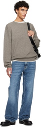 Fear of God ESSENTIALS Brown Holiday Waffle Crewneck 90s Sweater