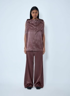 Issey Miyake Satin Denim Sleeveless Top