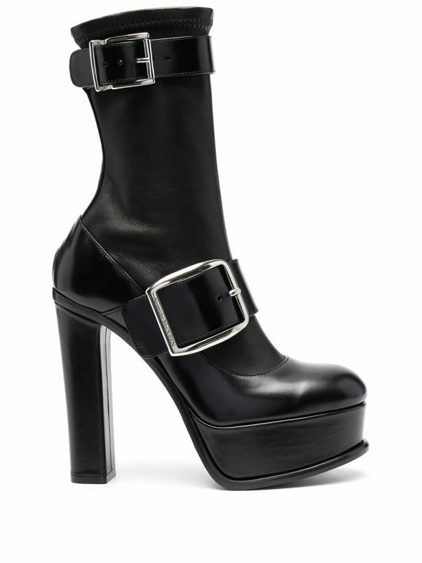 Photo: ALEXANDER MCQUEEN - Leather Ankle Boots