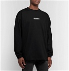 Vetements - Oversized Logo-Print Cotton-Jersey T-Shirt - Black