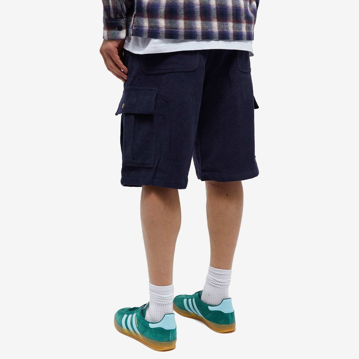 Butter Goods Men's Corduroy Cargo Short in Navy Butter Goods