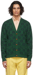 Gucci Green Wool Cardigan