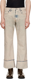 Coperni Beige & Blue Boyfriend Jeans