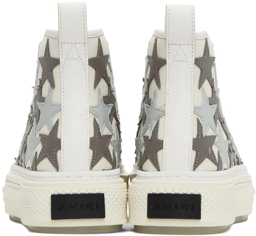 AMIRI Off-White & Gray Stars Court High Sneakers Amiri