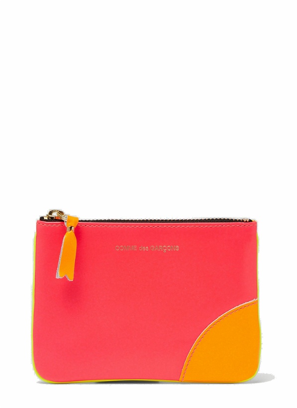 Photo: Comme Des Garcons Wallet - Super Fluo Leather Wallet in Pink