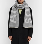 Acne Studios - Toronty Logo-Intarsia Wool-Blend Scarf - Gray