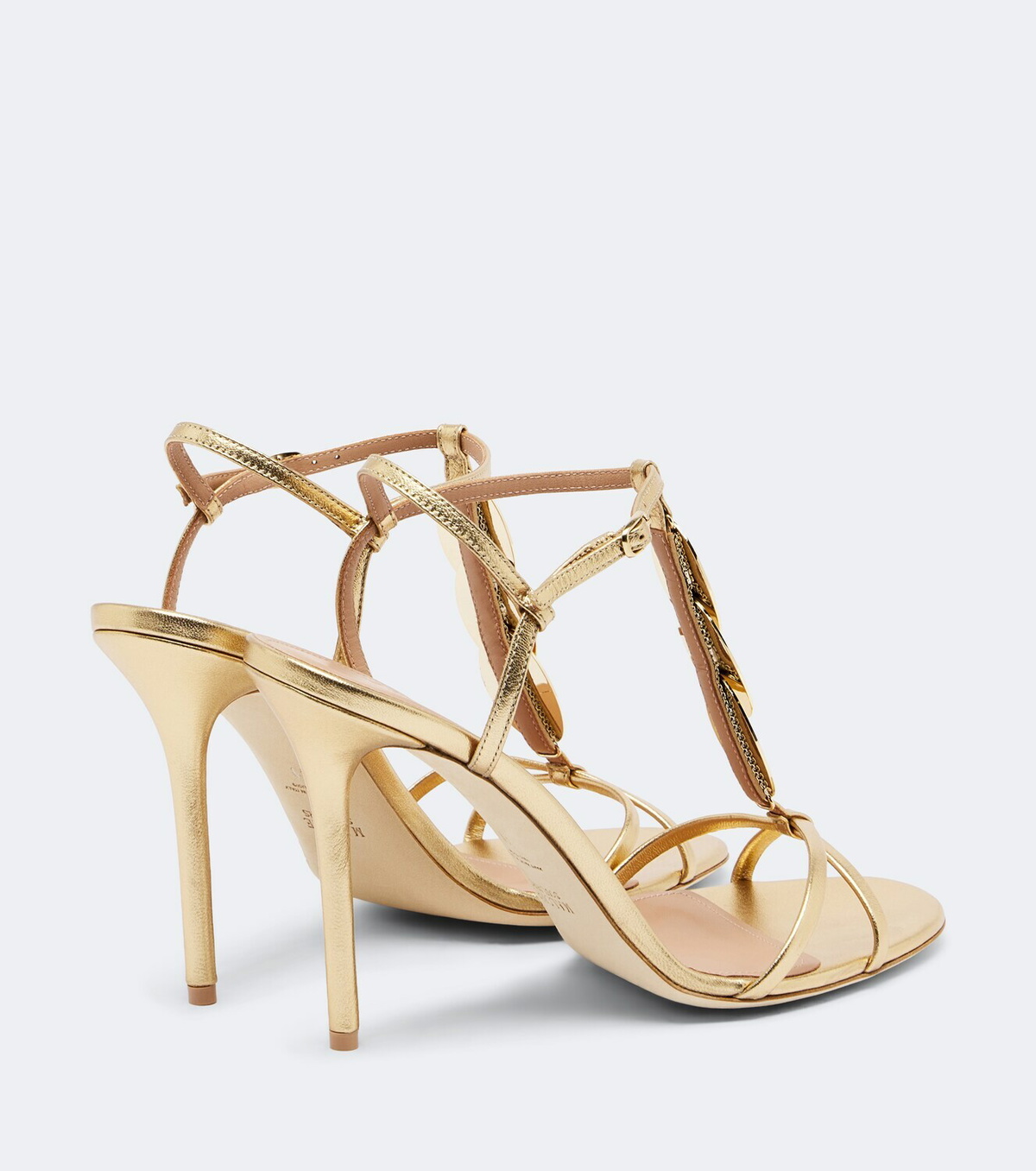 Malone Souliers Kali embellished metallic leather sandals