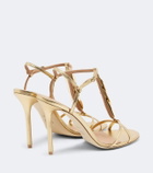 Malone Souliers Kali embellished metallic leather sandals