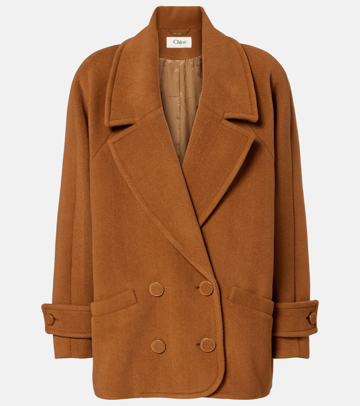 Chloé Double-breasted virgin-wool coat