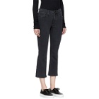 Earnest Sewn Black Melody Cropped Flare Jeans