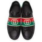 Gucci Black Elastic Ace Sneakers