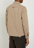 Fred Perry Logo-embroidered Cotton-twill Overshirt Cream