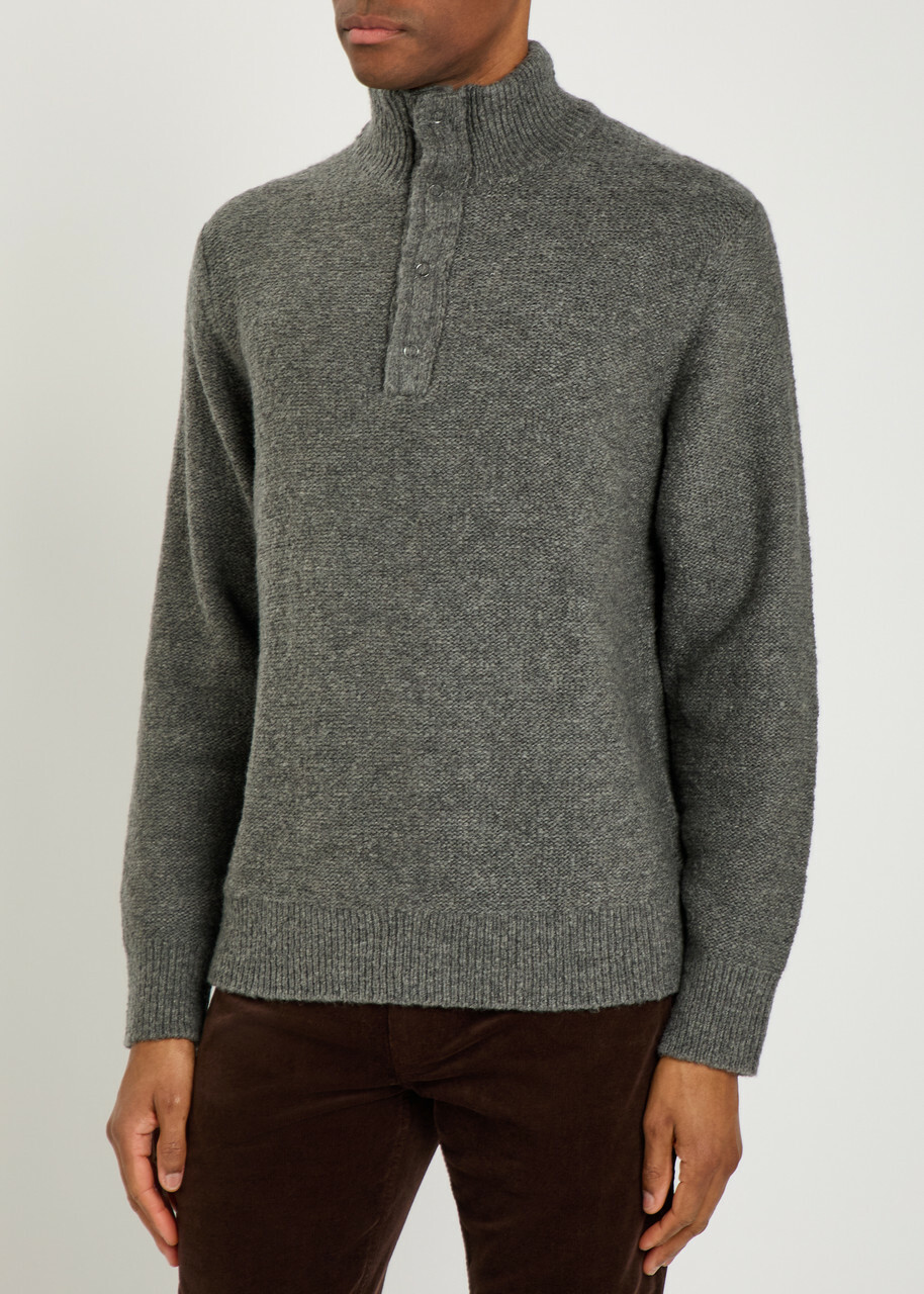 Paige Kotoni Merino Wool-blend Jumper Dark Grey