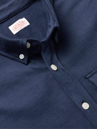 Armor Lux - Button-Down Collar Cotton-Jersey Shirt - Blue