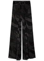 Delos Cybelle Devoré Georgette Trousers Black
