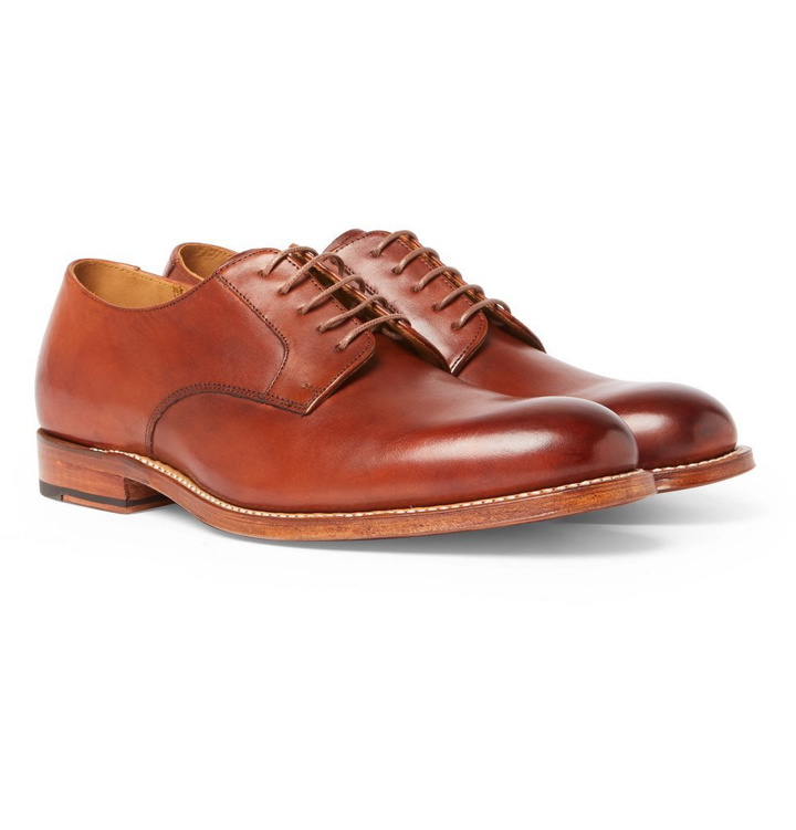 Photo: Grenson - Liam Burnished-Leather Derby Shoes - Men - Tan