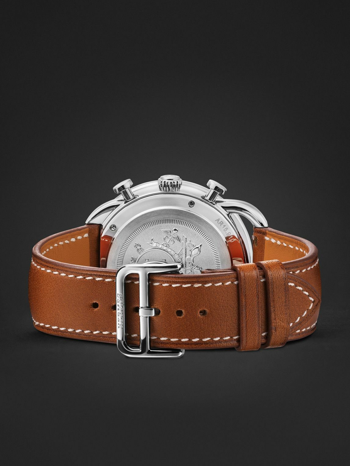 Hermès Timepieces - Arceau Automatic Chronograph 42mm Stainless Steel and Leather Watch, Ref. No. W404113WW00