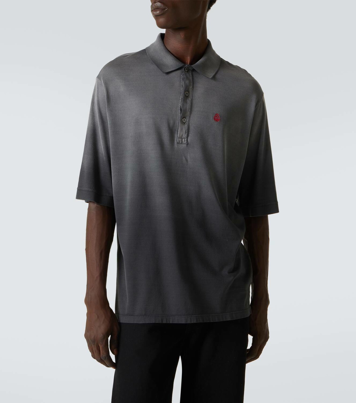 Alexander McQueen Ombré cotton polo shirt