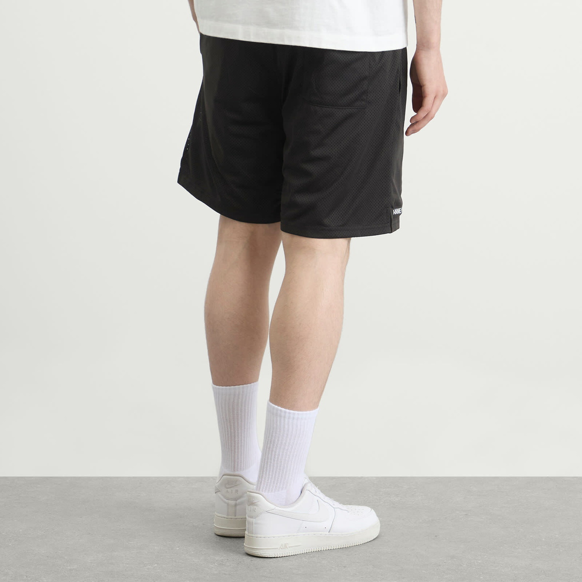 ANNIE HOOD Men's Mesh Shorts in Black