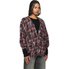 R13 Black & Red Printed Oversized Cardigan