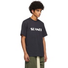 Sunnei Navy Logo T-Shirt