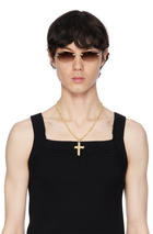 Veneda Carter Gold VC053 Signature Flat Cross Pendant