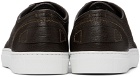 Brioni Brown Leather Sneakers