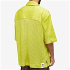 Adidas Men's x SFTM Short Sleeve Zip Shirt in Unity Lime