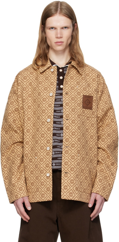 Photo: Casablanca Beige Monogram Workwear Jacket