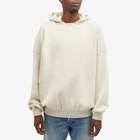Fear of God Men's Boucle Knitted Hoodie in Lemon Cream