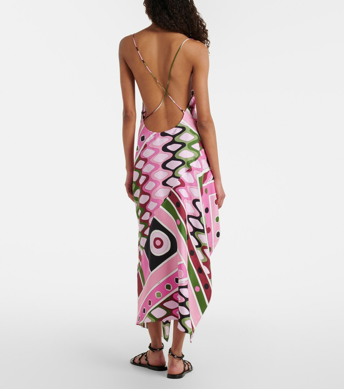 Pucci Printed silk satin maxi dress